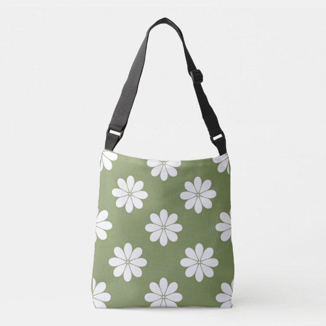 Ajustable Sac fourre-tout à bandoulière Olive (Devant)