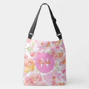 Ajustable Sac fourre-tout à fleurs monogramme