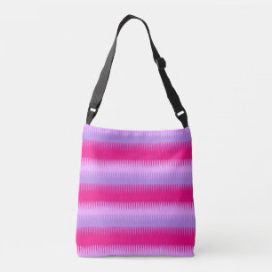 Ajustable Sac fourre-tout à rayures motif rose pourpre