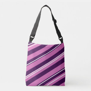 Ajustable Sac fourre-tout à rayures violettes et roses Bloom