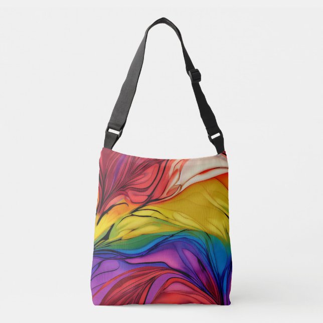 Ajustable Sac fourre-tout Abstrait de carrosserie florale (Devant)