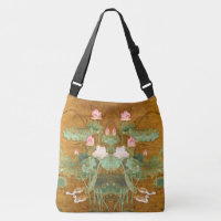 Sac fourre-tout asiatique à étang d'oiseaux
