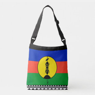 Ajustable Sac fourre-tout avec bandoulière. Drapeau Kanaky