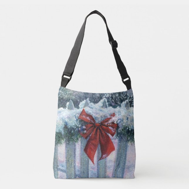Ajustable sac fourre-tout "Bow in the Snow" (Devant)