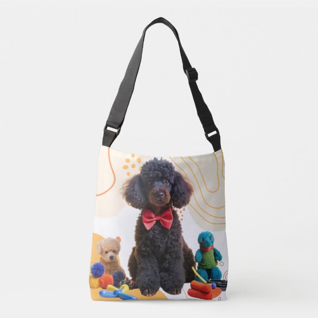 Ajustable Sac fourre-tout Chenille aux canicules noires (Devant)
