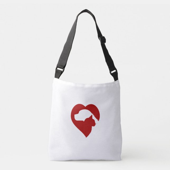 Ajustable Sac fourre-tout Cheval & Chat (Devant)