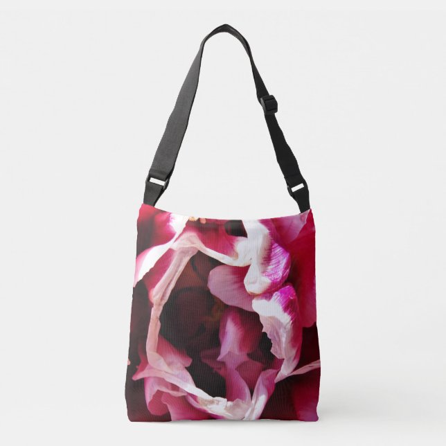 Ajustable Sac fourre-tout croisé rose et blanc Rose (Devant)