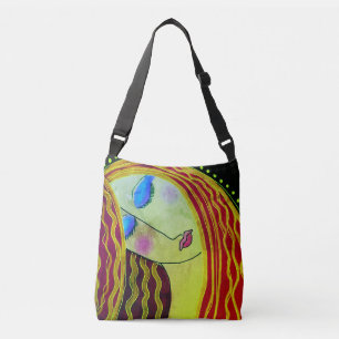 Ajustable Sac fourre-tout d'art Abstrait aux cheveux rouges