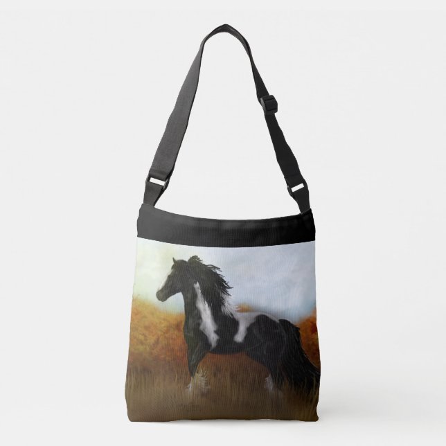 Ajustable sac fourre-tout d'automne du cheval Gypsy Vanner (Devant)