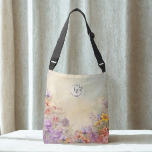 Ajustable Sac fourre-tout de carrosserie de monogramme flora