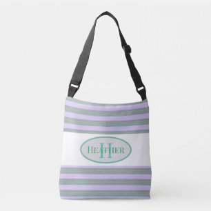 Ajustable Sac fourre-tout de chaume vert monogrammé