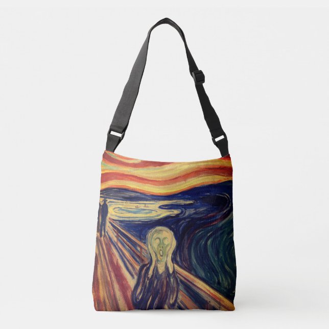 Ajustable Sac fourre-tout de femmes avec le cri de Munch (Devant)
