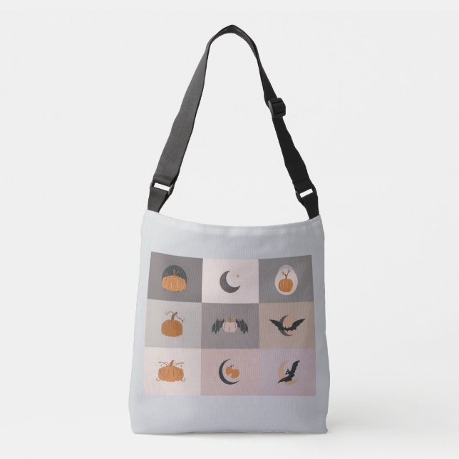Ajustable Sac fourre-tout Éffrayant Chic Halloween. (Devant)