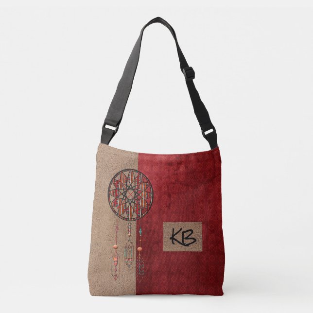 Ajustable Sac fourre-tout élégant avec monogramme et attrape (Devant)