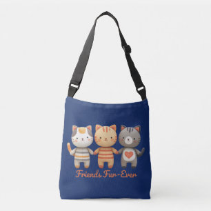 Ajustable Sac fourre-tout en toile chats mignons Friends Fur