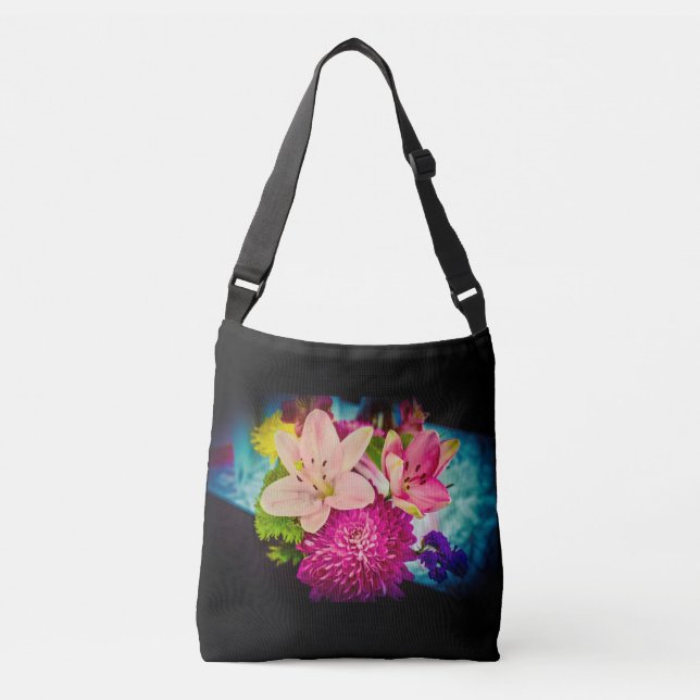 Ajustable Sac fourre-tout Fleurs Et Nuages (Devant)