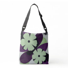 Sac fourre-tout floral botanique violet – Design m