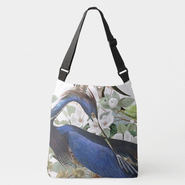 Ajustable Sac fourre-tout floral de héron d'Audubon à faune (Devant)