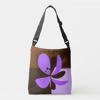 Ajustable Sac fourre-tout floral pourpre – Motif de fleurs m