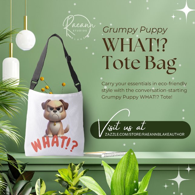 Ajustable Sac fourre-tout Grumpy Puppy (Créateur téléchargé)