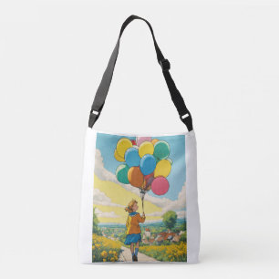 Ajustable Sac fourre-tout imprimé Fille et Ballon