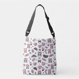 Ajustable Sac fourre-tout Jirai Kei blanc moyen - Gothique