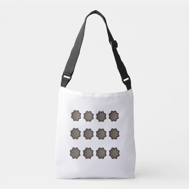 Ajustable Sac fourre-tout Mandala effet 3D Tote-Navy (Devant)