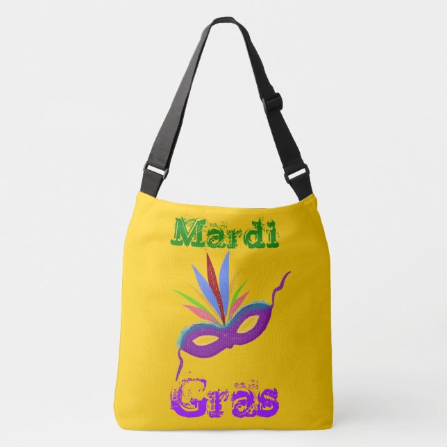 Ajustable Sac fourre-tout Mardi Gras de Masque Violet (Devant)