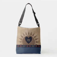 Sac fourre-tout monogramme de style sud-ouest avec