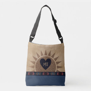Ajustable Sac fourre-tout monogramme de style sud-ouest avec