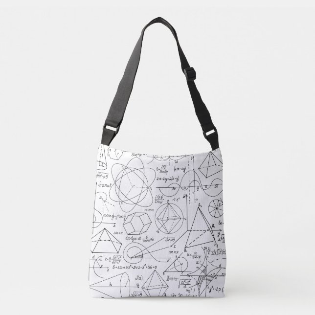 Ajustable Sac fourre-tout Motif mathématiques (Devant)