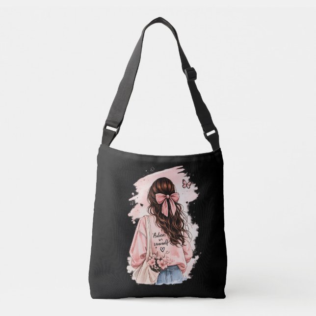 Ajustable sac fourre-tout noir (Devant)