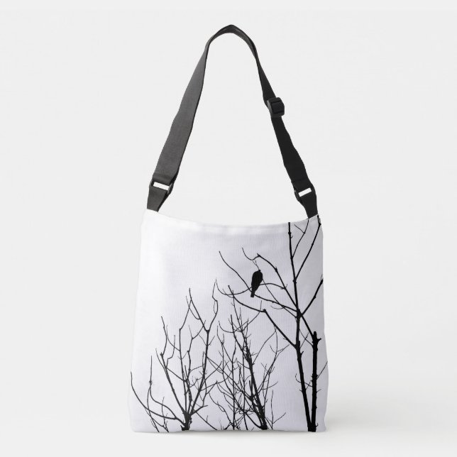 Ajustable Sac fourre-tout noir et blanc (Devant)