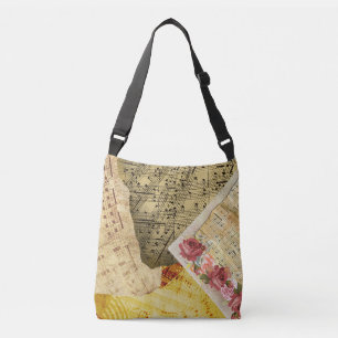 Ajustable Sac fourre-tout Notes musicales vintages