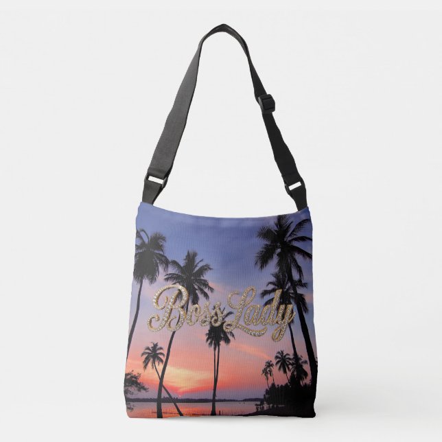 Ajustable Sac fourre-tout Palmiers Boss Lady (Devant)