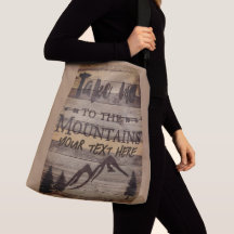 Sac fourre-tout personnalisé Montagnes
