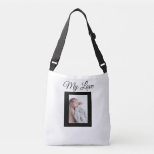Ajustable Sac fourre-tout photo pour bébé blanc et noir pers