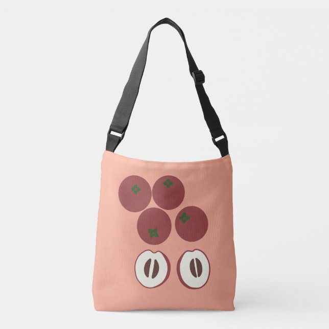 Ajustable Sac fourre-tout pomme velours (Devant)