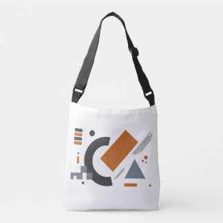 Ajustable Sac fourre-tout sac bandoulière design géométrique