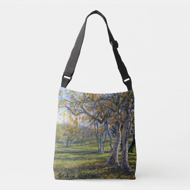 Ajustable sac fourre-tout "Sycamores à l'automne" (Devant)