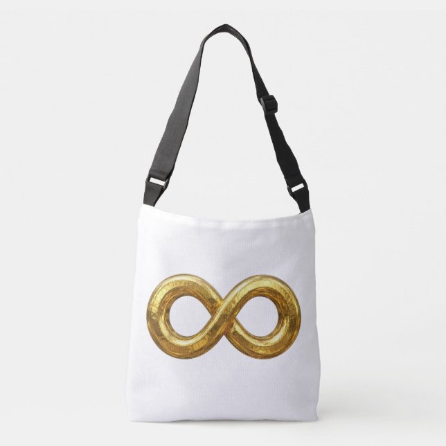 Ajustable Sac fourre-tout symbole infini or (Devant)