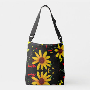 Ajustable Sac fourre-tout tournesol jaune / Confettis noirs
