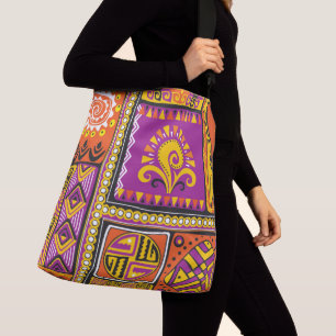 Ajustable Sac fourre-tout tout imprimé avec bandoulière. gra