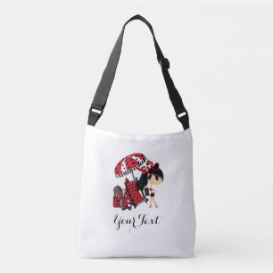 Ajustable Sac fourre-tout tout imprimé avec bandoulière. tai