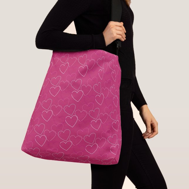 Ajustable Sac fourre-tout tout imprimé, grande taille (De près)