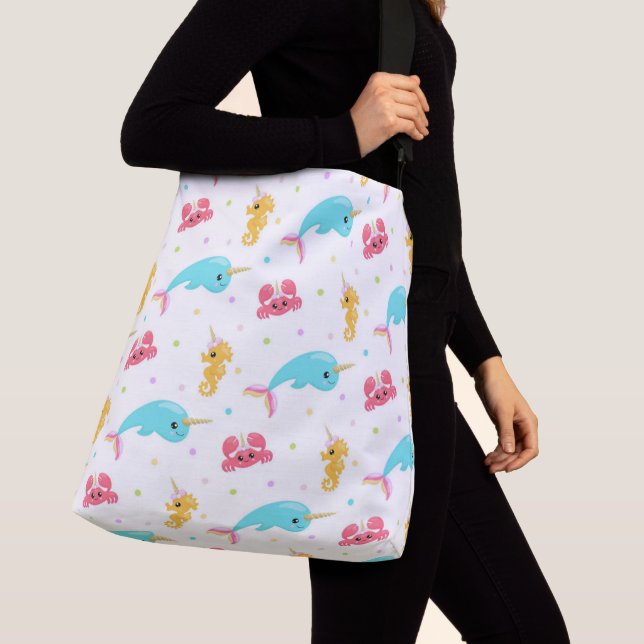 Ajustable Sac fourre-tout tout imprimé, grande taille (De près)