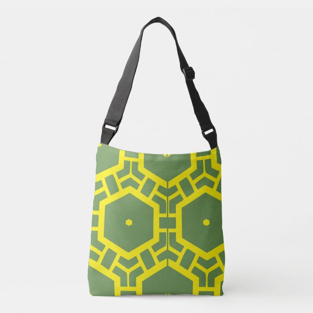 Ajustable SAC FOURRE-TOUT VERT ET YELLOw (Devant)