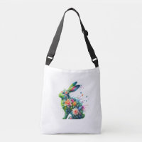Sac lapin à lapin d'alimentation en fleurs