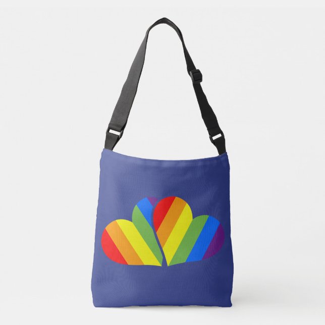 Ajustable Sac Mini Tote Couple Arc-en-Ciel (Devant)