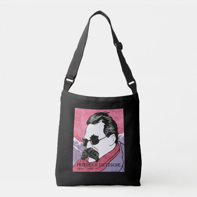 Ajustable Sac mortuaire croisé à "Friedrich Nietzsche" (Devant)
